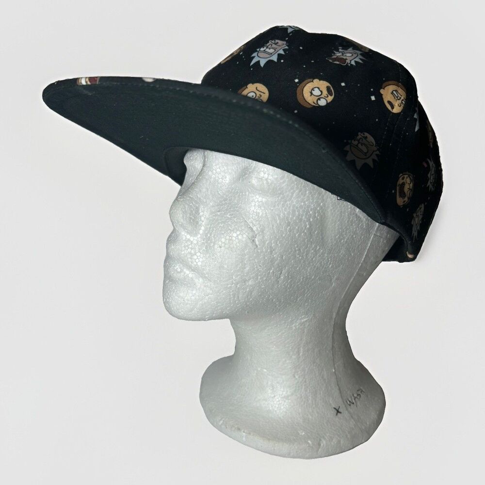 Rick & Morty All Over Pattern Adult Swim 2019 Bioworld Snapback  Cap New WOT